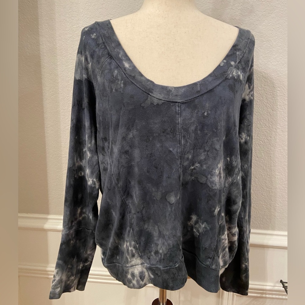 Tryst Tie Dye Scoop Neck Sweatshirt Size Large 100% Cotton